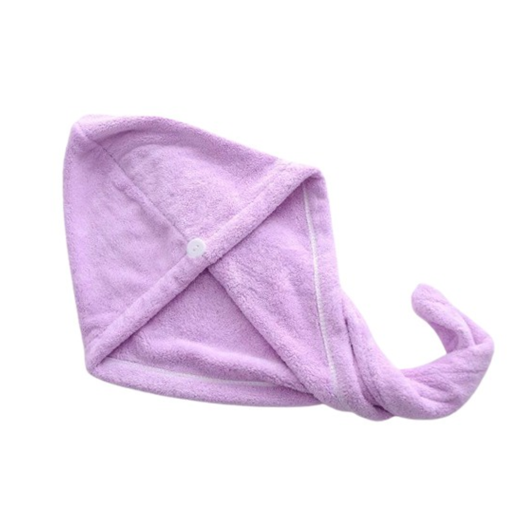 Hooded Microfiber Hair Towel Wrap
